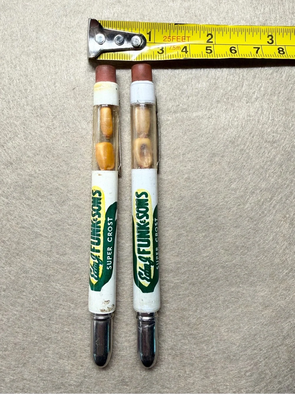 Vintage Bullet Pencil Set Edw J Funk Sons Seed Corn